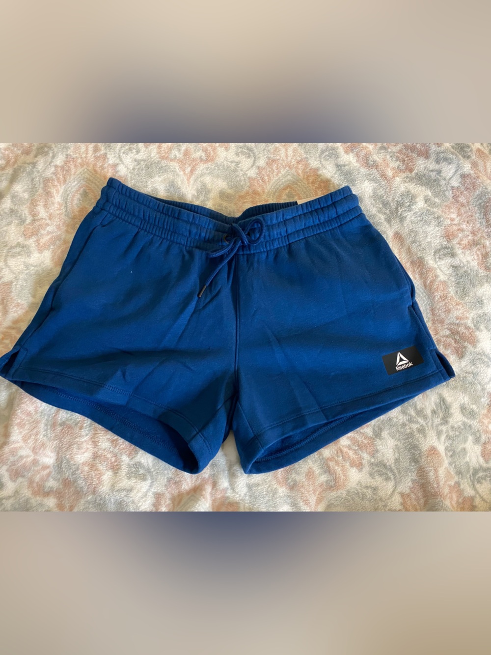 Reebok Women's Deep Blue Athletic Shorts with Drawstring